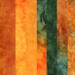 Pumpkin colors of orange and green, hand dyed stash bundle of fat eighths