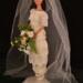 Picture of 1914 Wedding dress and veil and bouquet for fashion dolls