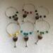 set of silver wine glass markers #239