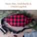 Red & black check hunting belt bag handcrafted from Johnson Woolen Mills virgin wool, shown with evergreen branches — rugged waist pack. Red & black check hunting belt bag handcrafted from Johnson Woolen Mills virgin wool, shown with evergreen branches — rugged waist pack.