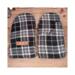 Handmade plaid black and white men's mittens, made from soft fleece; cozy winter mittens for men with regular sized hands.