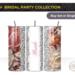 Fall flowers bridal party 20 oz tumblers with faux glitter band hero

