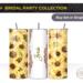 Sunflower bridal party 20 oz stainless tumblers hero

