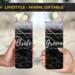 Lifestyle photo of black marble couple tumbler set
