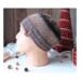 A hand knit wool blend beanie in gray and brown stripes. Ideal for adults & teens, it is crafted from soft Turkish yarns.
