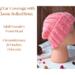 Cuffed brim option of the pink hand knit wool beanie. The brim offers snug ear coverage -textured cozy pink ribbed style stitches.