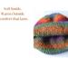 A babies & toddlers sized rainbow ombre hat knit with wool. Perfect for winter a gift for a baby or toddler ages 1, 2, 3, 4, 5 years old.