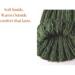 A hand knit green acrylic beanie in a ribbed stitch pattern. For winter holiday gifting for kids ages 6, 7, 8, 9.