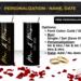 Personalization options: Mr & Mrs, Mr & Mr, or Mrs & Mrs; add wedding date or choose no date on the black 20 oz tumbler.