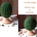 A hand knit green acrylic beanie with the ribbed pattern gathering neatly at the crown. For winter holiday gifting for kids ages 6 to 9.