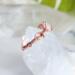 Pink Chalcedony Adjustable Copper Ring Side View 1