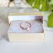 Pink Chalcedony Adjustable Copper Ring in package