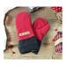 Handmade red wool child mittens for kids ages 8, 9, 10 years old. Perfect for winter holiday gift giving for boys and girls.