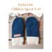 Handmade kids ages 8, 9, 10 years old sized double lined fleece mittens. Perfect for cold winter holiday gift giving. 