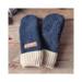 Handmade kids ages 8, 9, 10 years old sized double lined fleece mittens. Perfect for cold winter holiday gift giving. 