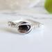 Smoky Quartz and Sterling Silver Adjustable Ring