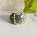 Marcasite Polymer Clay and Stainless Steel Ring