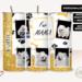 Fur Mama 20-oz tumbler with five custom dog photos, faux gold glitter print, and personalized name on the side.