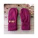 Handmade kids ages 8, 9, 10 years old sized purple mittens. Perfect for cold winter holiday gift giving for boy and girl children.