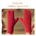 A pair of hand knit mittens with vine like pattern, sized for kids ages 8, 9, 10 years old. Perfect as a cold winter holiday gift for kids.