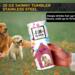 Personalized pet photo tumbler shown from different angles, showcasing the doghouse, frames, and Fur Mama artwork
