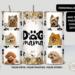 Dog Mama tumbler with six custom dog photos and saying on white background designed by Tammi Oribello Designs, Lapeer, Michigan