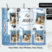 Hero image of personalized pet photo tumbler with faux glitter frame by Tammi Oribello Designs