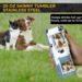 Side view showing angles of custom pet photo tumbler