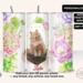 1.	Personalized cat photo tumbler with pastel florals and custom name by Tammi Oribello Designs
