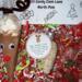 Reindeer hot cocoa cone and magic reindeer food ornament displayed with Dear Santa letter sheet and Christmas-themed background