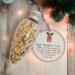 Magic Reindeer Food Ornament on rustic wood surrounded by Christmas greenery and warm holiday lights