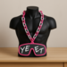 Pink Main Event Jey Uso Yeet Glasses WWE Wrestling Necklace Chain 32" Fan Bling Hype Rally WWF Royal Rumble Wrestlemania Summer Slam