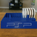 Vibrant Blue Sony PSP 2000/3000 Display Stand With PSP Game Holder Rack Storage
