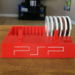 Radiant Red Sony PSP 2000/3000 Display Stand With PSP Game Holder Rack Storage Gameroom
