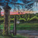 Winery Landscape Painting, "Summer's Evening Guiding Light"