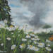 Butterfly and Daises Painting, "Spring May Flowers"