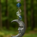 Celestial moon hanging ornament for car or window