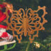 Handcrafted Victorian Style Wooden Fretwork Butterfly Christmas Tree Ornament Made Inn USA
