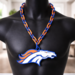 NFL Denver Broncos Fan Pendant Chain Jumbo Size Plastic 32" Necklace Super bowl Playoff Football