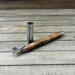 Burl wood fountain pen with fine point nib