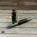 Bright green resin and cholla cactus rollerball pen