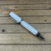 Shimmering icicle white rollerball pen