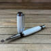 winter inspired rollerball pen in white 