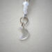 shimmering glass clear moon charm