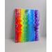 Acrylic rainbow "wiggles" painting, original one of a kind acrylic on 11" x 14" canvas rainbow wall art by RainbowMaille