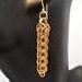 Brass Earrings in Full Persian Chainmaille Weave