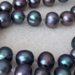 Iridescent pearl necklace