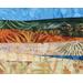 Small autumn art quilt mounted on canvas by Dawn Andersen Art Quilts