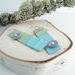 Pops of Color Fold Formed Copper Enamel Pale Blue, Lichen Green with Lavender Button Bar and Button Earrings Argentium 935 Sterling Silver Earwires