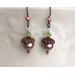 Copper top acorn earrings